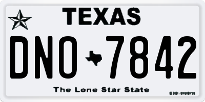 TX license plate DNO7842