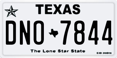 TX license plate DNO7844