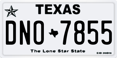 TX license plate DNO7855