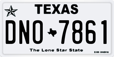 TX license plate DNO7861