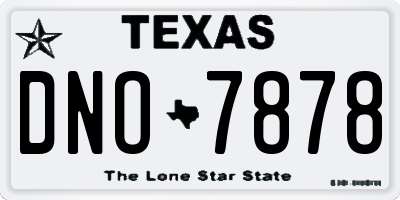 TX license plate DNO7878