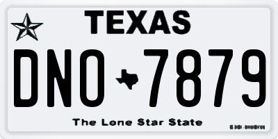 TX license plate DNO7879