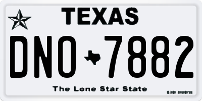 TX license plate DNO7882