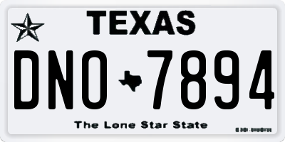 TX license plate DNO7894