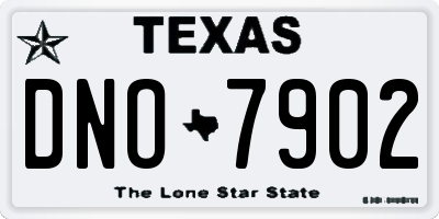 TX license plate DNO7902