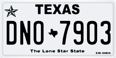 TX license plate DNO7903