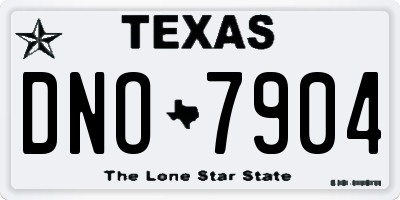TX license plate DNO7904