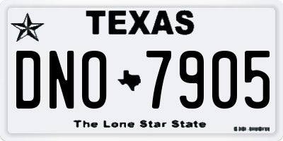 TX license plate DNO7905