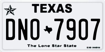 TX license plate DNO7907