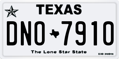 TX license plate DNO7910