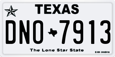 TX license plate DNO7913