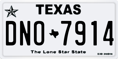 TX license plate DNO7914