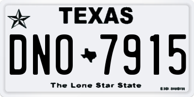 TX license plate DNO7915