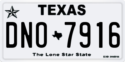 TX license plate DNO7916