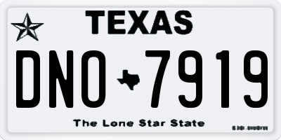 TX license plate DNO7919