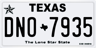TX license plate DNO7935