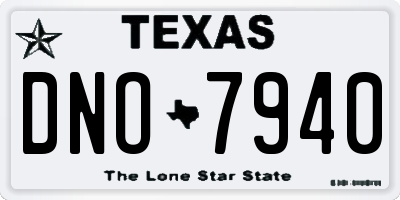 TX license plate DNO7940