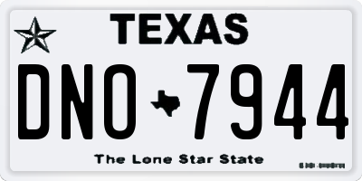 TX license plate DNO7944