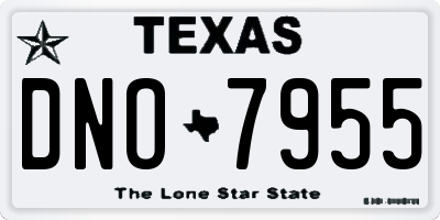 TX license plate DNO7955