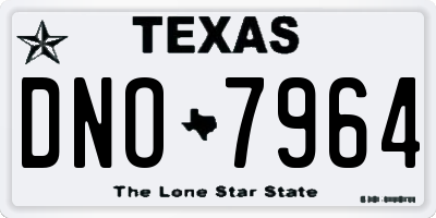 TX license plate DNO7964