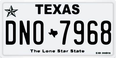 TX license plate DNO7968