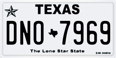 TX license plate DNO7969