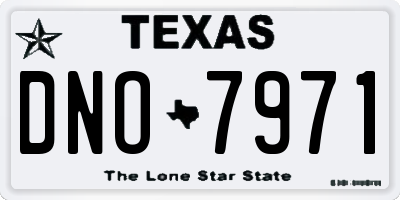 TX license plate DNO7971