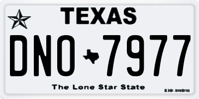 TX license plate DNO7977