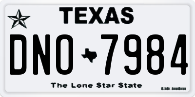 TX license plate DNO7984