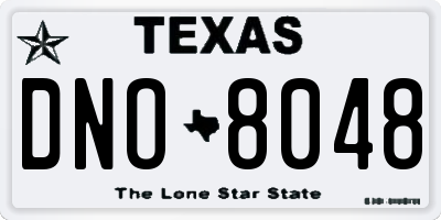TX license plate DNO8048