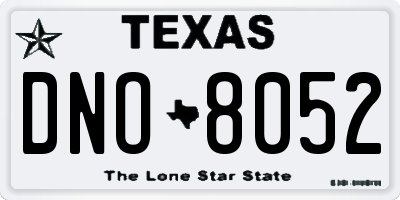 TX license plate DNO8052