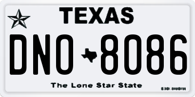 TX license plate DNO8086