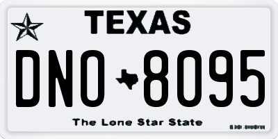 TX license plate DNO8095