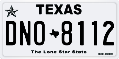TX license plate DNO8112