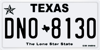 TX license plate DNO8130