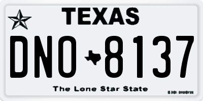 TX license plate DNO8137
