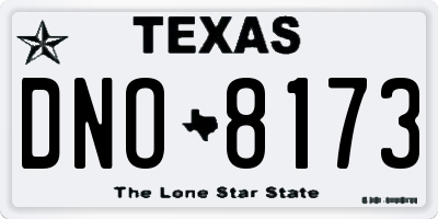 TX license plate DNO8173