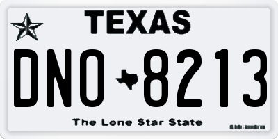 TX license plate DNO8213