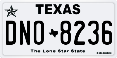 TX license plate DNO8236