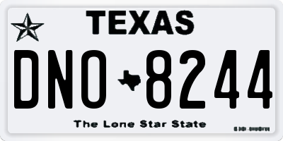 TX license plate DNO8244