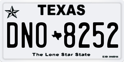 TX license plate DNO8252