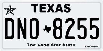 TX license plate DNO8255