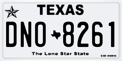 TX license plate DNO8261