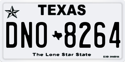 TX license plate DNO8264