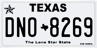 TX license plate DNO8269
