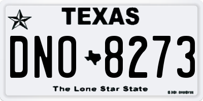 TX license plate DNO8273