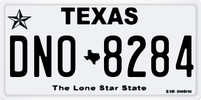 TX license plate DNO8284