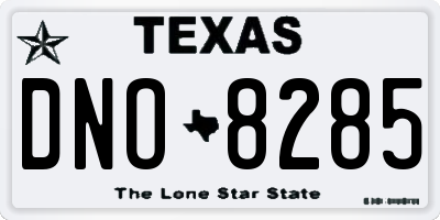 TX license plate DNO8285