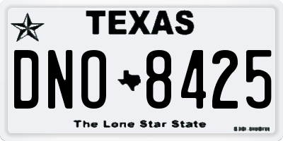 TX license plate DNO8425