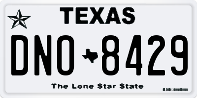 TX license plate DNO8429